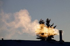 smoke from a furnace